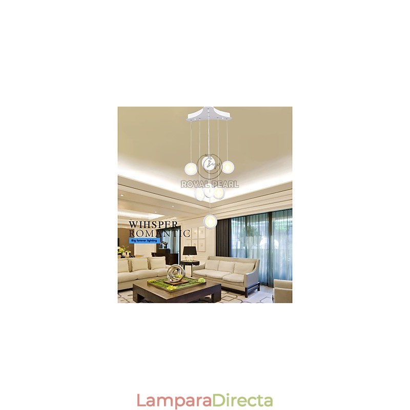 Lámpara colgante de 63 W, iluminación decorativa moderna para el hogar