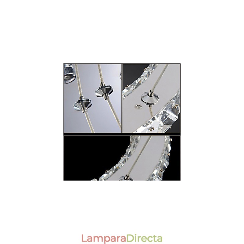 Lámparas de araña de cristal modernas con anillos individuales K9, lámparas de techo de cristal grandes para interiores