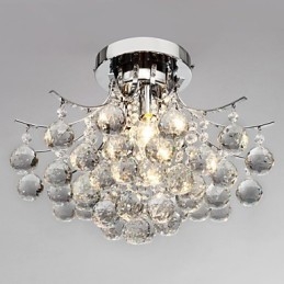 Lámpara de araña moderna de cristal de 3 luces