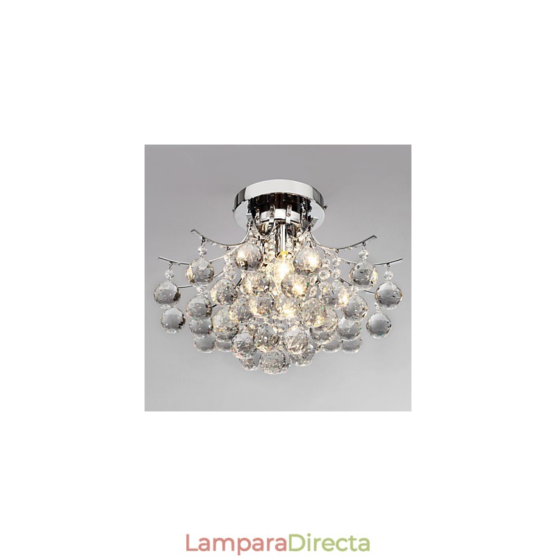 Lámpara de araña moderna de cristal de 3 luces