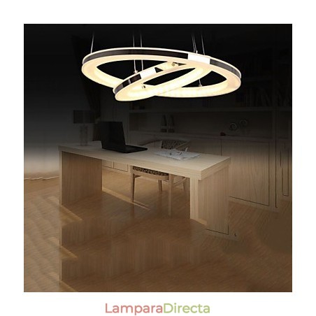 Lámpara colgante de acrílico redonda con 2 anillos Lámpara colgante de acrílico redonda con 2 anillos