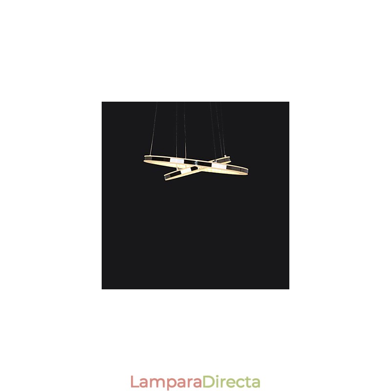 Lámpara colgante de acrílico redonda con 2 anillos