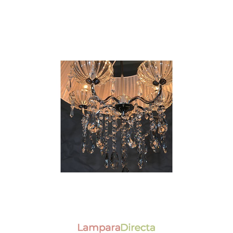 Lámpara colgante Dainty Chic de 5 luces con diseño de flor