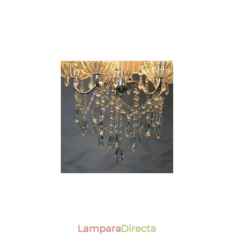 Lámpara colgante Dainty Chic de 5 luces con diseño de flor