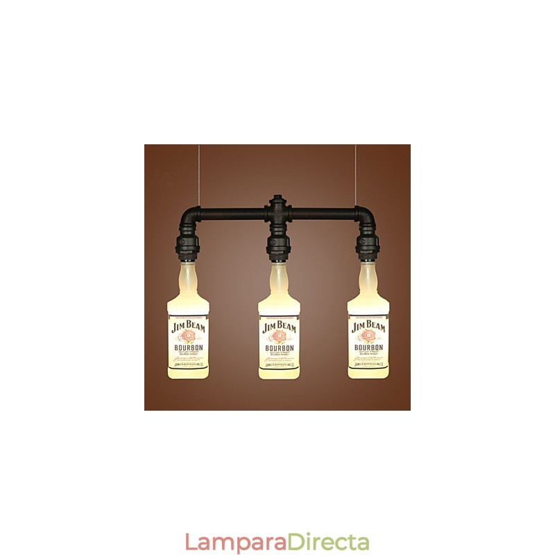 Lámpara colgante de botella de vidrio para centro comercial