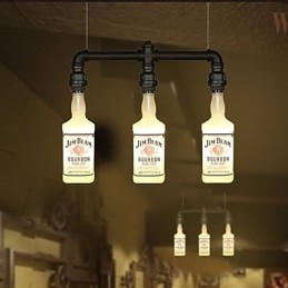 Lámpara colgante de botella de vidrio para centro comercial