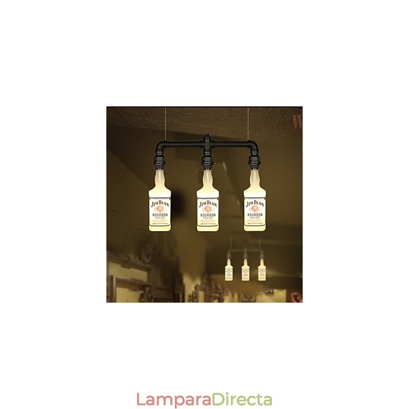 Lámpara colgante de botella de vidrio para centro comercial