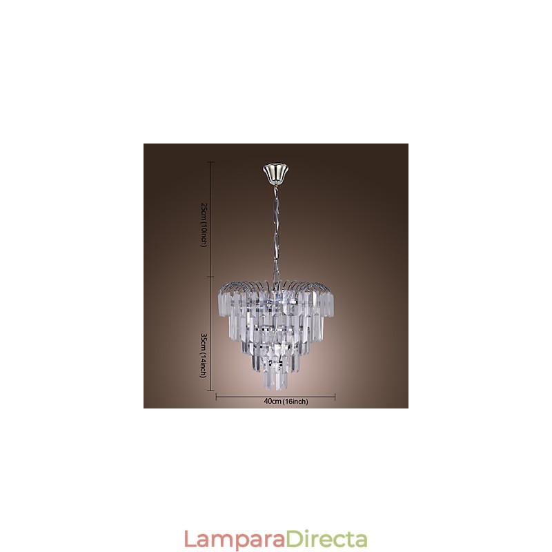 Lámpara de araña de cristal exuberante