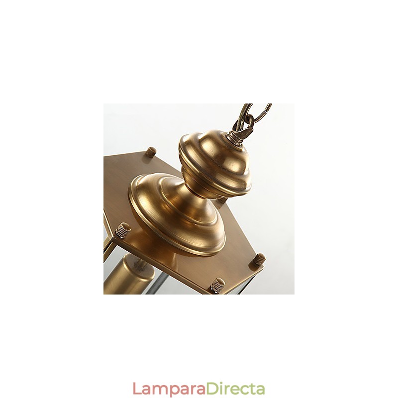 Lámparas colgantes de cristal estilo mini, tradicionales, clásicas, de metal.