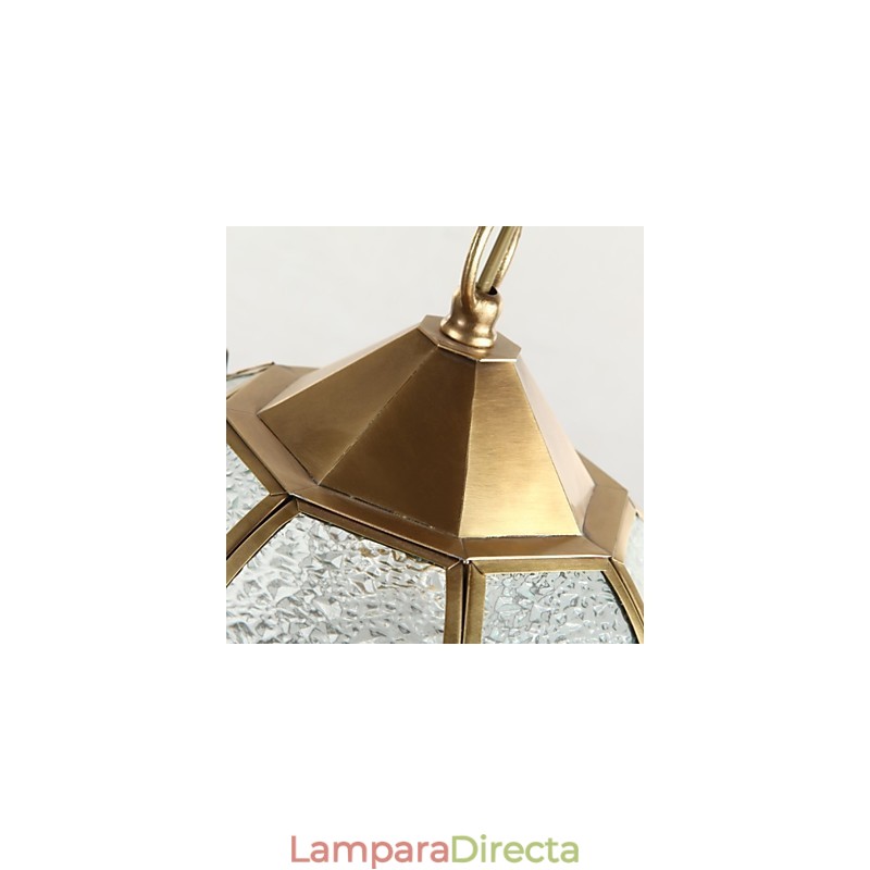 Lámparas colgantes de cristal estilo mini, tradicionales, clásicas, de metal.