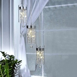 Lámpara colgante artística de cristal con pantallas de vidrio