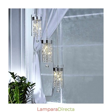 Lámpara colgante artística de cristal con pantallas de vidrio Lámpara colgante artística de cristal con pantallas de vidrio