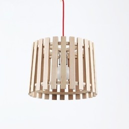 Lámparas colgantes estilo mini, modernas y contemporáneas de madera.