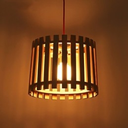 Lámparas colgantes estilo mini, modernas y contemporáneas de madera.