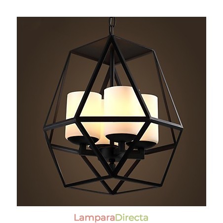 Lámpara de araña moderna de hierro negro vintage americana de nivel superior, 4 luces Lámpara de araña moderna de hierro negro vintage americana de nivel superior, 4 luces