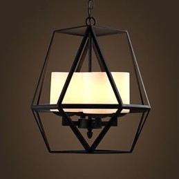 Lámpara de araña moderna de hierro negro vintage americana de nivel superior, 4 luces