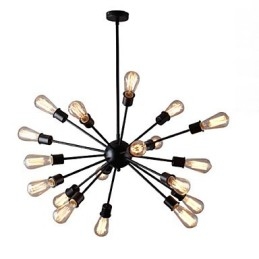 Lámpara colgante moderna de 20 luces con diseño radial