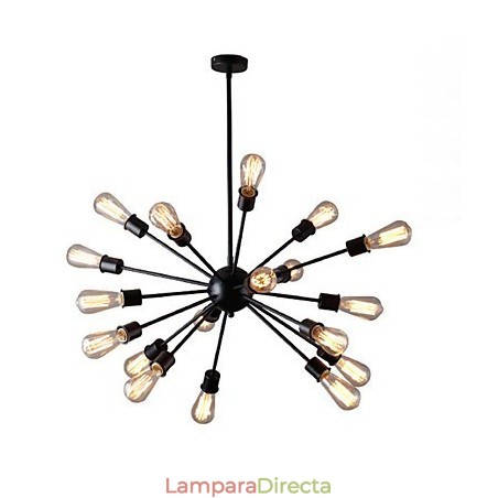 Lámpara colgante moderna de 20 luces con diseño radial Lámpara colgante moderna de 20 luces con diseño radial