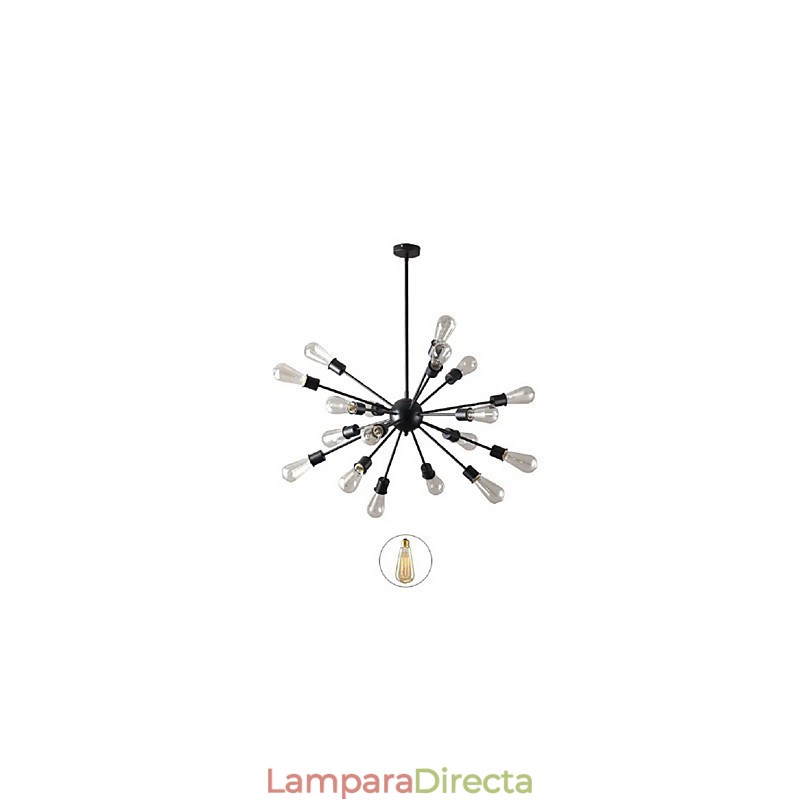 Lámpara colgante moderna de 20 luces con diseño radial