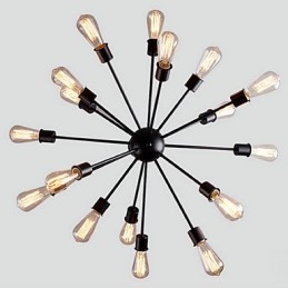 Lámpara colgante moderna de 20 luces con diseño radial