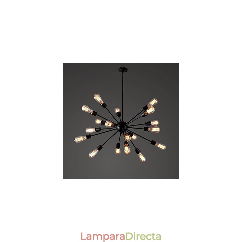Lámpara colgante moderna de 20 luces con diseño radial