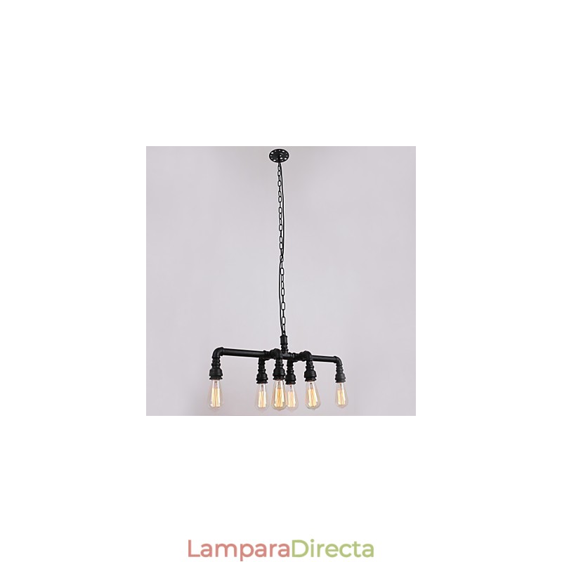 Lámpara colgante con pintura retro de tubería de agua