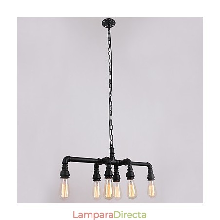 Lámpara colgante con pintura retro de tubería de agua Lámpara colgante con pintura retro de tubería de agua