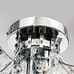 Lámpara de araña moderna de cristal de 3 luces