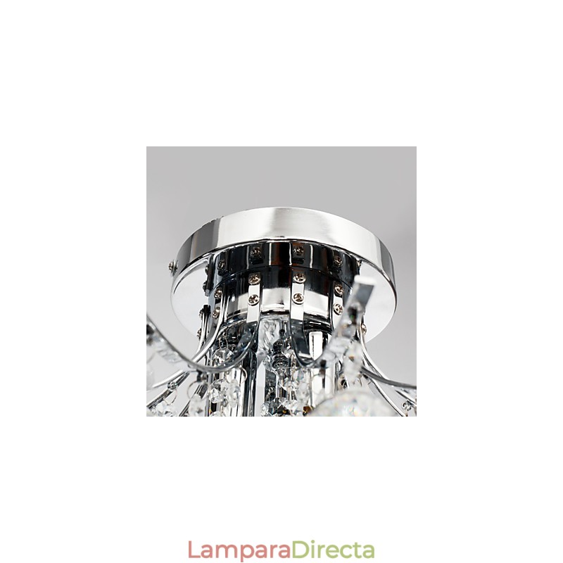Lámpara de araña moderna de cristal de 3 luces