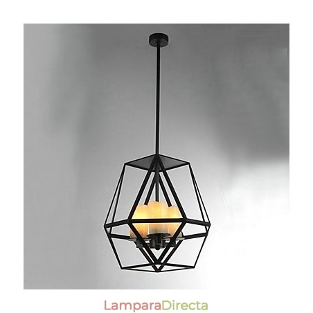 Lámpara colgante de metal con pintura estilo campestre en miniatura Lámpara colgante de metal con pintura estilo campestre en miniatura