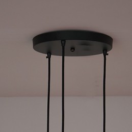 Lámpara colgante vintage de 3 luces con pantalla de hierro