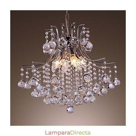 Lámpara colgante moderna de metal galvanizado estilo mini cristal contemporáneo Lámpara colgante moderna de metal galvanizado estilo mini cristal contemporáneo