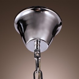 Lámpara colgante moderna de metal galvanizado estilo mini cristal contemporáneo