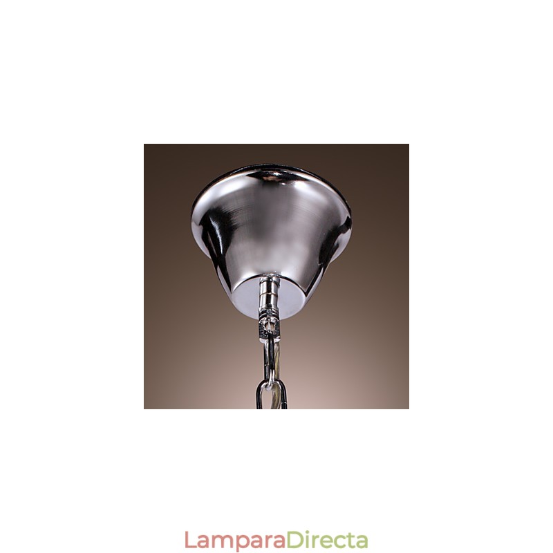 Lámpara colgante moderna de metal galvanizado estilo mini cristal contemporáneo