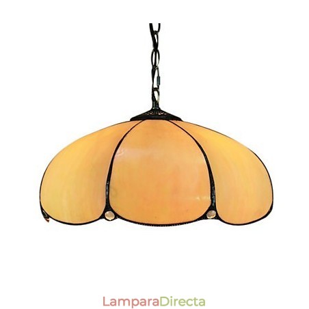Lámpara colgante de 2 luces en color naranja Lámpara colgante de 2 luces en color naranja