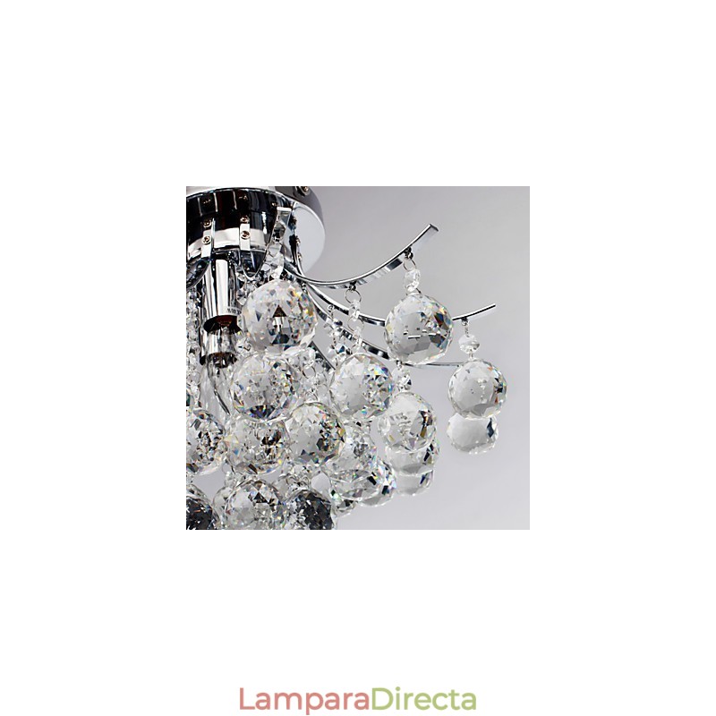 Lámpara de araña moderna de cristal de 3 luces