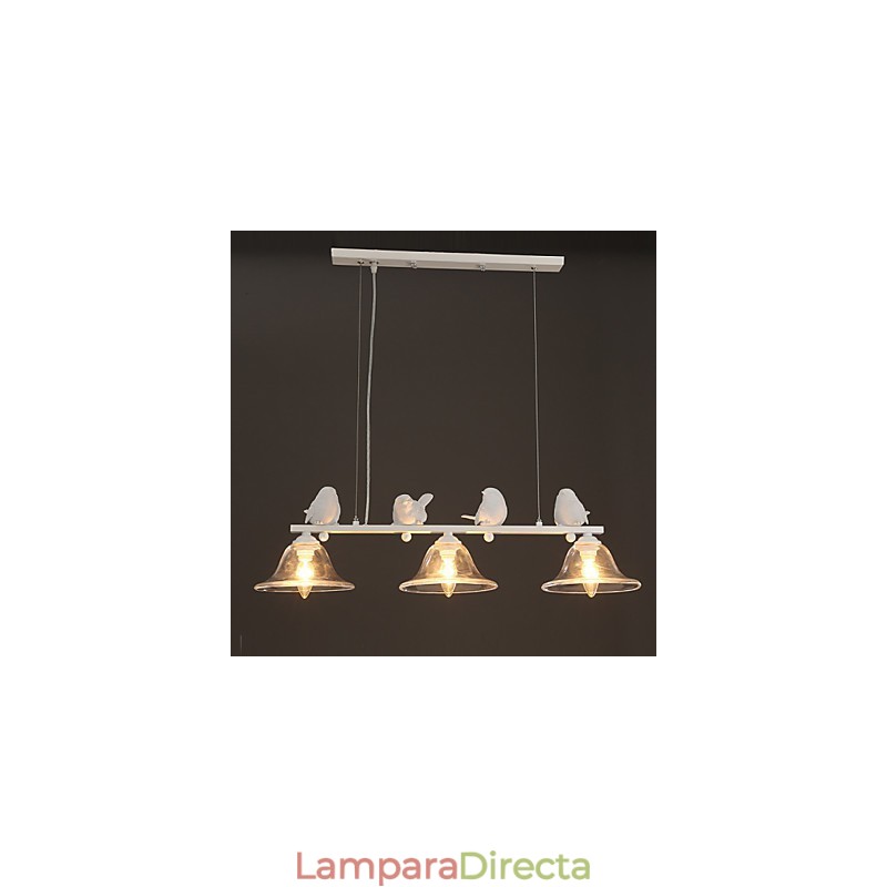 Lámpara colgante de vidrio moderna Lámparas colgantes simples Lámpara colgante de cafetería