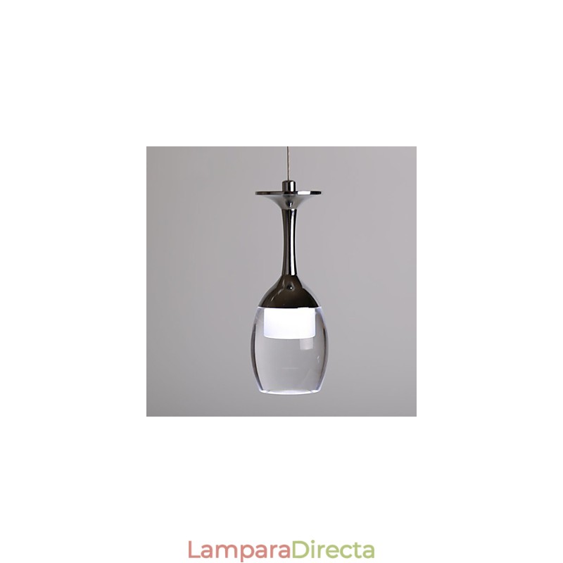 Lámpara colgante moderna con 7 luces y bombillas integradas para escalera.