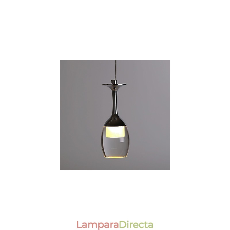 Lámpara colgante moderna con 7 luces y bombillas integradas para escalera.