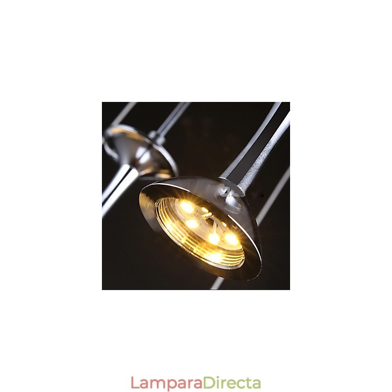 Lámpara colgante moderna con 7 luces y bombillas integradas para escalera.