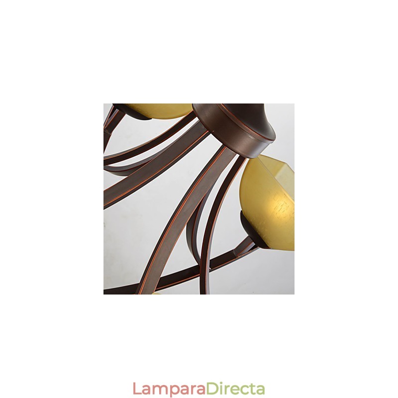 Lámpara de araña de 4 luces, tradicional, clásica, vintage, de metal.