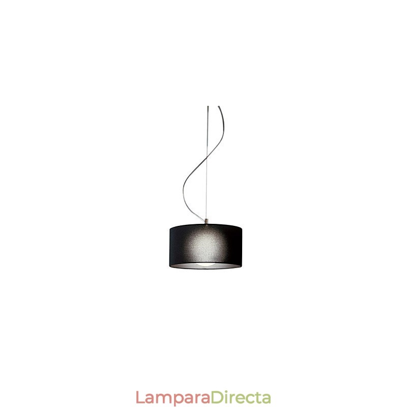 Lámpara colgante con pantalla negra