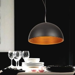Lámpara colgante moderna contemporánea estilo retro con forma de cuenco en miniatura.