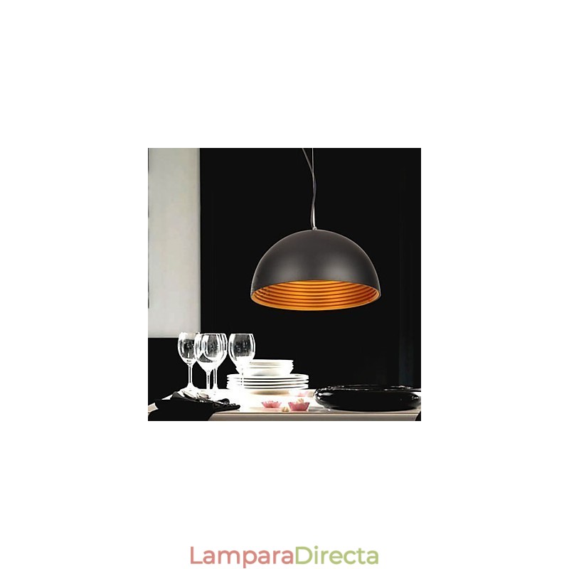 Lámpara colgante moderna contemporánea estilo retro con forma de cuenco en miniatura.