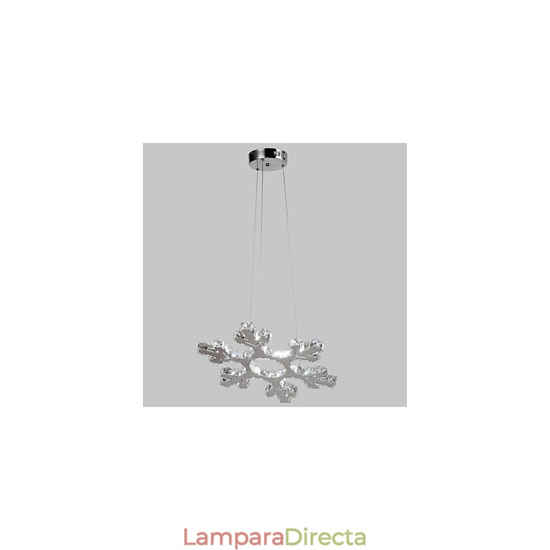 Lámpara de araña clásica tradicional de metal cromado