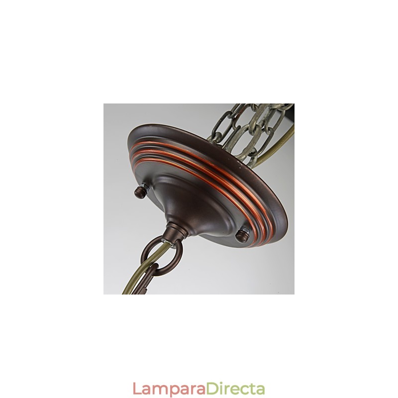 Lámpara de araña de 4 luces, tradicional, clásica, vintage, de metal.