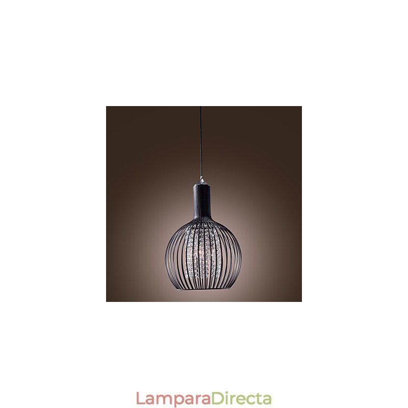 Lámpara colgante moderna contemporánea de cristal en estilo mini, galvanizada.