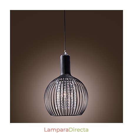 Lámpara colgante moderna contemporánea de cristal en estilo mini, galvanizada.