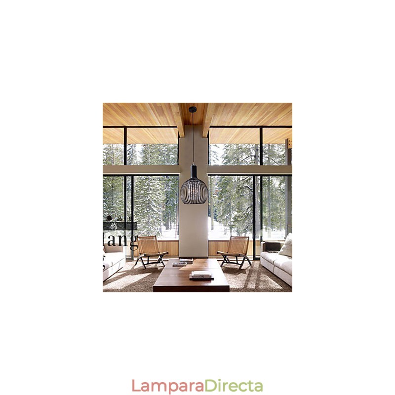 Lámpara colgante moderna contemporánea de cristal en estilo mini, galvanizada.