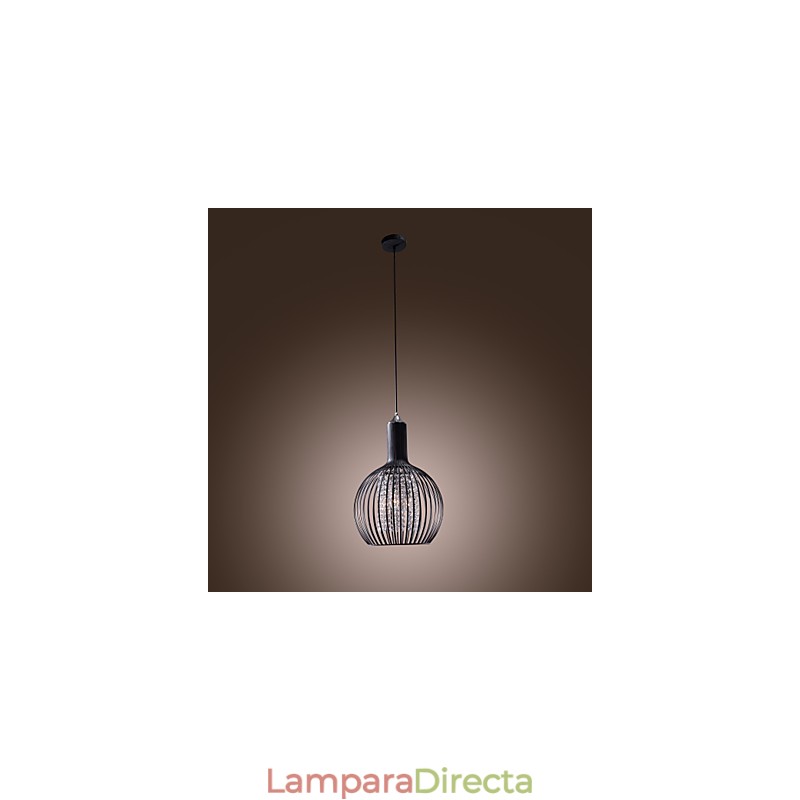 Lámpara colgante moderna contemporánea de cristal en estilo mini, galvanizada.